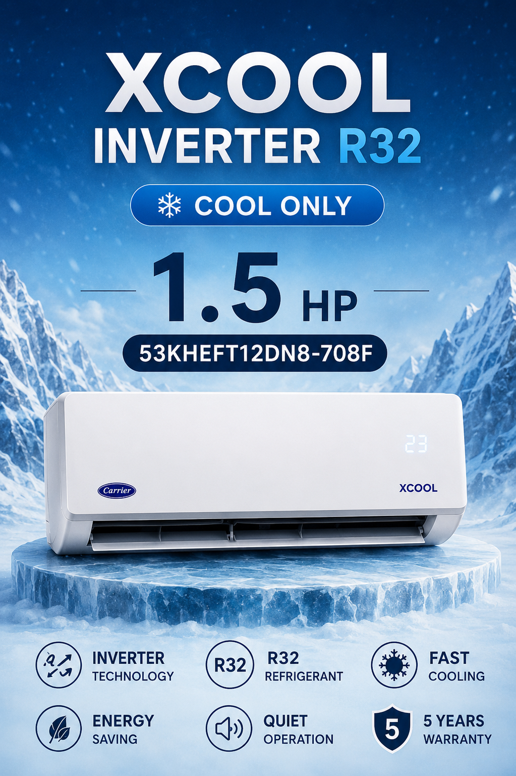 XCOOL Inverter 1.5HP Cool Only